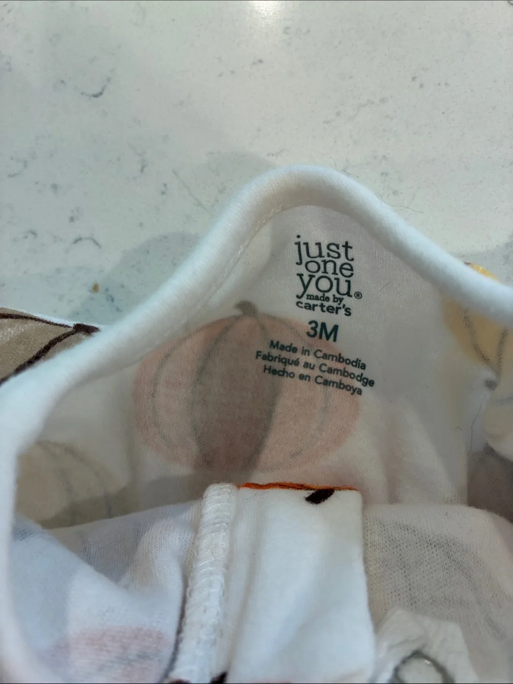 Just One You By Carters pumpkin white easy